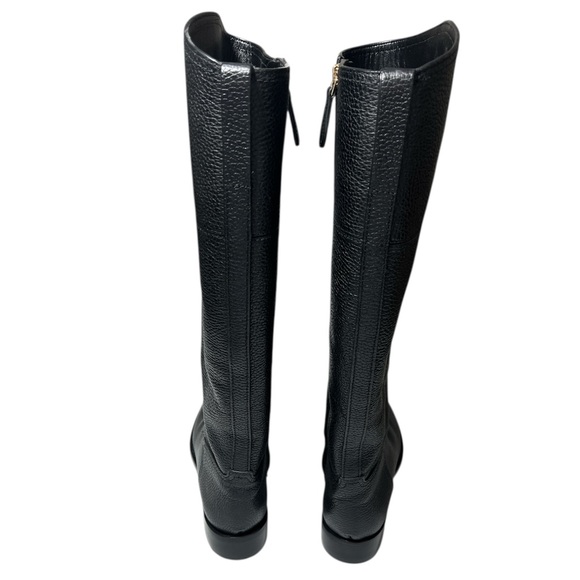 Tory Burch Junction Riding Boot in Black Tumbled Leather with box - Picture 14 of 16